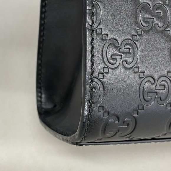 Gucci Shoulder Bag Guccissima Padlock 409486 Leather Black Women's - Picture 6 of 12